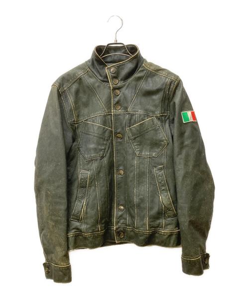 DOLCE & GABBANA（ドルチェ＆ガッバーナ）DOLCE & GABBANA (ドルチェ＆ガッバーナ) ゴートスキンレザージャケット ブラック サイズ:不明の古着・服飾アイテム