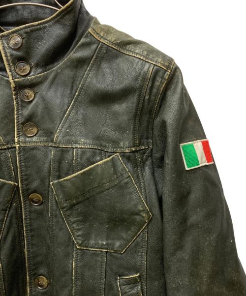 DOLCE & GABBANA（ドルチェ＆ガッバーナ）DOLCE & GABBANA (ドルチェ＆ガッバーナ) ゴートスキンレザージャケット ブラック サイズ:不明の古着・服飾アイテム