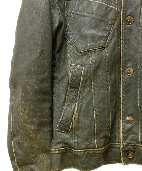 DOLCE & GABBANA（ドルチェ＆ガッバーナ）DOLCE & GABBANA (ドルチェ＆ガッバーナ) ゴートスキンレザージャケット ブラック サイズ:不明の古着・服飾アイテム