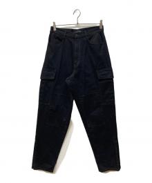 LAD MUSICIAN（ラッドミュージシャン）の古着「12oz Denim Shoe Flare Cargo Pants」｜ブラック