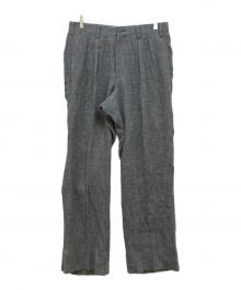 ISSEY MIYAKE MEN（イッセイミヤケメン）の古着「2タックリネンスラックス」｜グレー