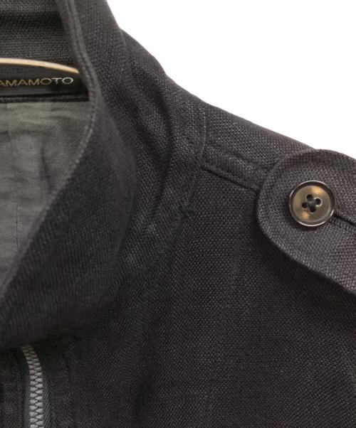 Y's for men（ワイズフォーメン）Y'S for men (ワイズフォーメン) リネンライダースジャケット ブラック サイズ:３の古着・服飾アイテム