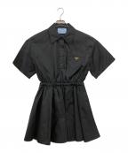 PRADAプラダ）の古着「Re-Nylon 半袖ワンピース」｜ブラック