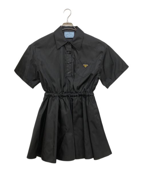 PRADA（プラダ）PRADA (プラダ) Re-Nylon 半袖ワンピース ブラック サイズ:40の古着・服飾アイテム