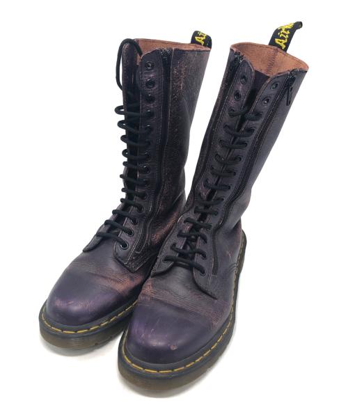 Dr.Martens（ドクターマーチン）Dr.Martens (ドクターマーチン) NEIGHBORHOOD (ネイバーフッド) 14 EYLET BOOTS パープル サイズ:UK6の古着・服飾アイテム