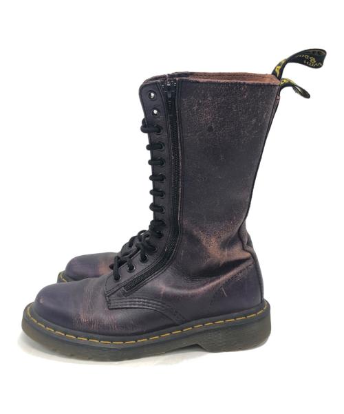 Dr.Martens（ドクターマーチン）Dr.Martens (ドクターマーチン) NEIGHBORHOOD (ネイバーフッド) 14 EYLET BOOTS パープル サイズ:UK6の古着・服飾アイテム