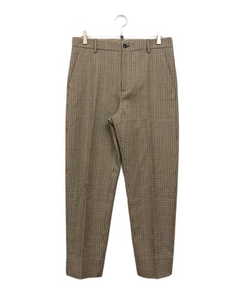DSQUARED2（ディースクエアード）DSQUARED2 (ディースクエアード) ハウンドトゥースセンタープレスパンツ ベージュ サイズ:48の古着・服飾アイテム