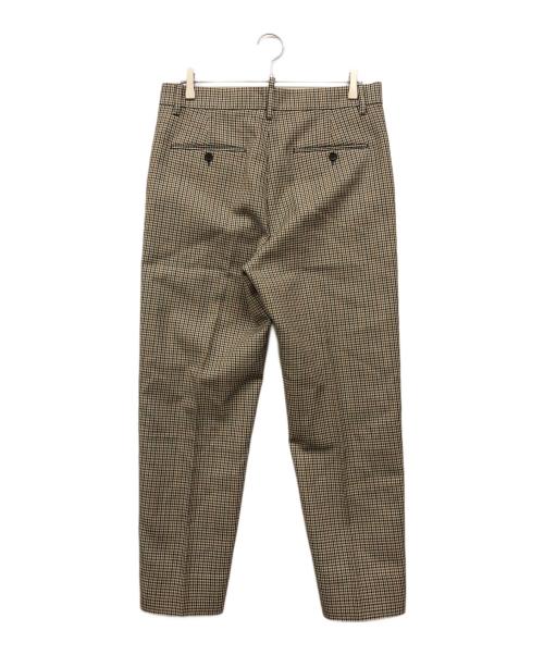DSQUARED2（ディースクエアード）DSQUARED2 (ディースクエアード) ハウンドトゥースセンタープレスパンツ ベージュ サイズ:48の古着・服飾アイテム