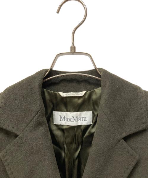 MaxMara（マックスマーラ）MaxMara (マックスマーラ) ウールアンゴラ チェスターコート オリーブ サイズ:38の古着・服飾アイテム