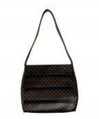 CELINEセリーヌ）の古着「オールドマカダムワンショルダーバッグ」｜ブラック×ブラウン