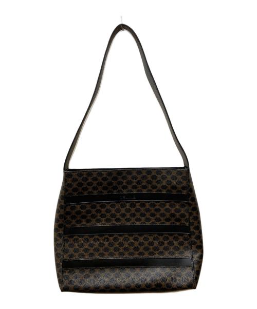 CELINE（セリーヌ）CELINE (セリーヌ) オールドマカダムワンショルダーバッグ ブラック×ブラウンの古着・服飾アイテム
