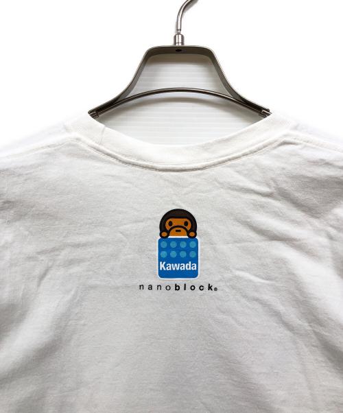 BAPE BY A BATHING APE（ベイプバイアベイシングエイプ）BAPE BY A BATHING APE (ベイプバイアベイシングエイプ) NANOBLOCK (ナノブロック) BABY MILO TEE ホワイト サイズ:Lの古着・服飾アイテム