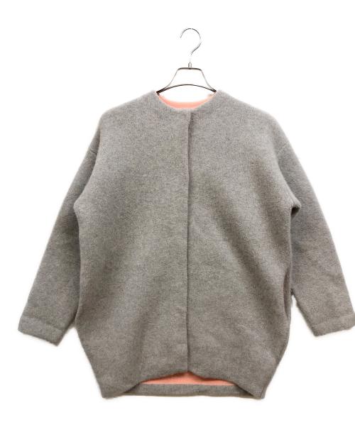 ELENDEEK（エレンディーク）ELENDEEK (エレンディーク) CNラクーンミックスダブルカーディガン グレー サイズ:01の古着・服飾アイテム