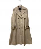 anuansアニュアンス）の古着「ウールブレンドフレアトレンチコート」｜ベージュ