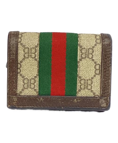 GUCCI（グッチ）GUCCI (グッチ) BALENCIAGA (バレンシアガ) ザ・ハッカー カードケースウォレット ブラウンの古着・服飾アイテム
