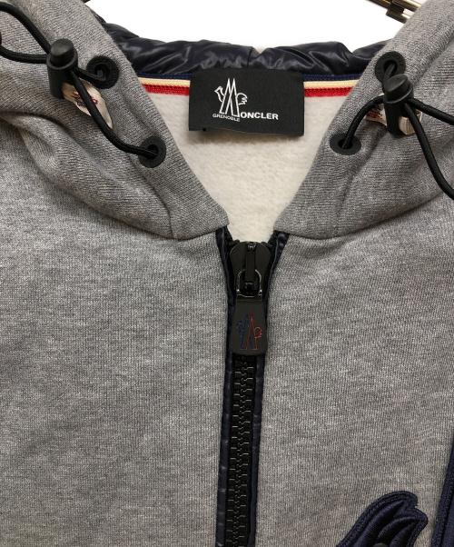 MONCLER GRENOBLE（モンクレール グルノーブル）MONCLER GRENOBLE (モンクレール グルノーブル) MAGLIA CARDIGANマグリアカーディガン グレー×ネイビー サイズ:Mの古着・服飾アイテム