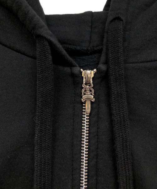 CHROME HEARTS（クロムハーツ）CHROME HEARTS (クロムハーツ) MADE IN HOLLYWOOD PLUS CROSS ZIP UP HOODIEメイドインホーリーウッドプラスクロスジップアップフーディ ブラック×レッド サイズ:Ｌの古着・服飾アイテム