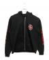 CHROME HEARTS（クロムハーツ）の古着「MADE IN HOLLYWOOD PLUS CROSS ZIP UP HOODIEメイドインホーリーウッドプラスクロスジップアップフーディ」｜ブラック×レッド