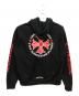CHROME HEARTS (クロムハーツ) MADE IN HOLLYWOOD PLUS CROSS ZIP UP HOODIEメイドインホーリーウッドプラスクロスジップアップフーディ ブラック×レッド サイズ:Ｌ：100000円