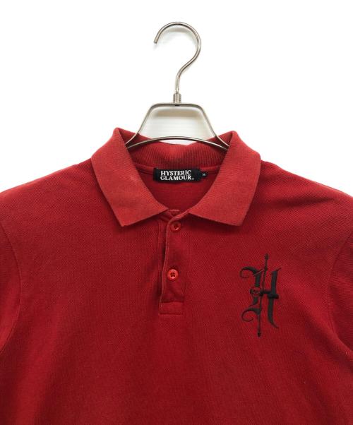Hysteric Glamour（ヒステリックグラマー）Hysteric Glamour (ヒステリックグラマー) バックプリントポロシャツ レッド サイズ:Mの古着・服飾アイテム