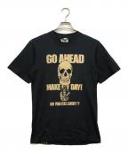 Hysteric Glamourヒステリックグラマー）の古着「GO AHEAD プリントtシャツ」｜ブラック