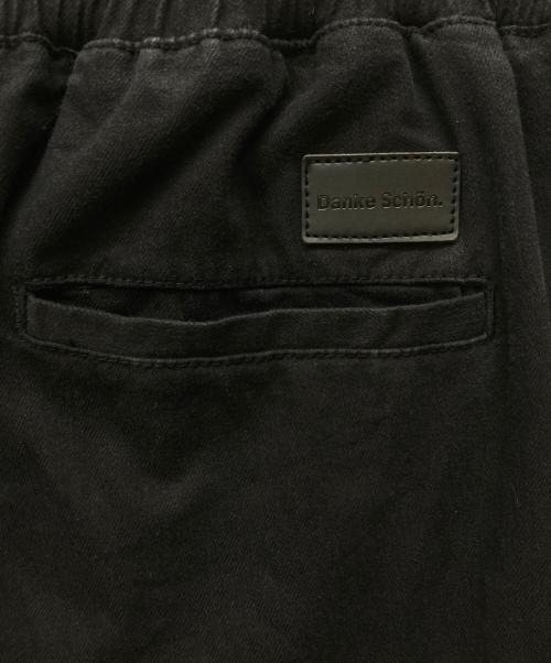 DANKE SCHON（ダンケ シェーン）DANKE SCHON (ダンケ シェーン) STRETCH TWILL ZIP W-POCKET WIDE PANTS ブラック サイズ:Sの古着・服飾アイテム