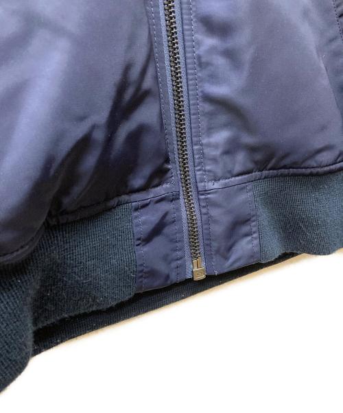 HOUSTON（ヒューストン）HOUSTON (ヒューストン) CUSTOM MA-1 EMB JACKET ネイビー サイズ:Mの古着・服飾アイテム