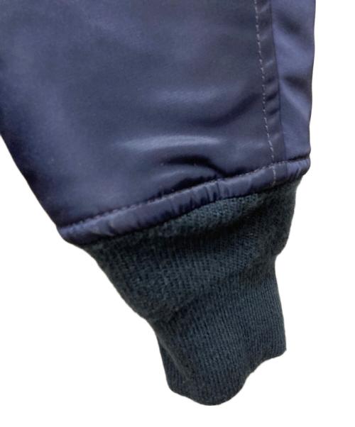 HOUSTON（ヒューストン）HOUSTON (ヒューストン) CUSTOM MA-1 EMB JACKET ネイビー サイズ:Mの古着・服飾アイテム