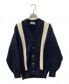 COMME des GARCONS HOMMEコムデギャルソン オム）の古着「アーカイブコットンカーディガン」｜ネイビー×ホワイト