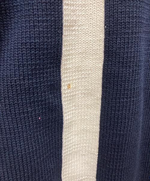 COMME des GARCONS HOMME（コムデギャルソン オム）COMME des GARCONS HOMME (コムデギャルソン オム) アーカイブコットンカーディガン ネイビー×ホワイト サイズ:記載なしの古着・服飾アイテム