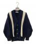 COMME des GARCONS HOMME（コムデギャルソン オム）の古着「アーカイブコットンカーディガン」｜ネイビー×ホワイト