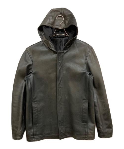 ROYAL FLASH（ロイヤルフラッシュ）ROYAL FLASH (ロイヤルフラッシュ) ホースレザーフーデットジャケット ブラック サイズ:Lの古着・服飾アイテム