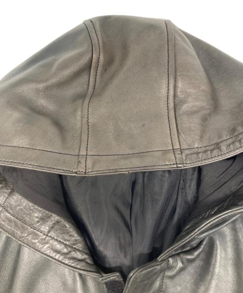 ROYAL FLASH（ロイヤルフラッシュ）ROYAL FLASH (ロイヤルフラッシュ) ホースレザーフーデットジャケット ブラック サイズ:Lの古着・服飾アイテム