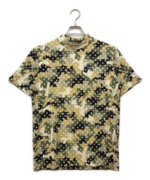 PEARLY GATES（パーリーゲイツ）PEARLY GATES (パーリーゲイツ) 総柄モックネックカットソー ブラウン サイズ:5の古着・服飾アイテム
