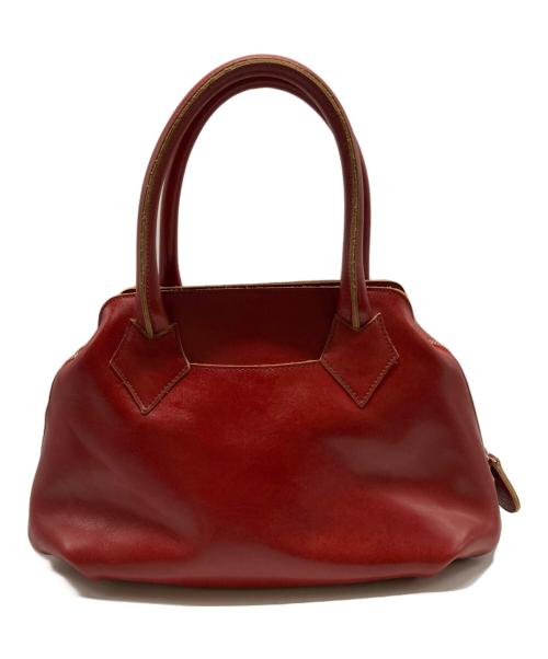 Vivienne Westwood（ヴィヴィアンウエストウッド）Vivienne Westwood (ヴィヴィアンウエストウッド) ヤスミン オーブ刺繍レザーハンドバッグ レッドの古着・服飾アイテム