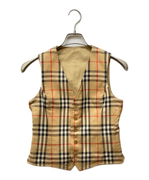 Burberry's（バーバリー）Burberry's (バーバリー) リバーシブル ノヴァチェックジレ ベージュ サイズ:Ｍの古着・服飾アイテム