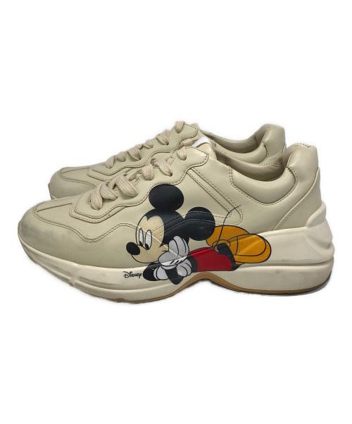 GUCCI（グッチ）GUCCI (グッチ) Disney (ディズニー) Rhytonスニーカー アイボリー サイズ:38の古着・服飾アイテム