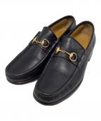 GUCCIグッチ）の古着「ホースビットローファー」｜ブラック