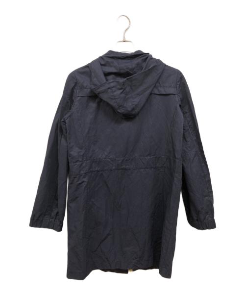 TORY BURCH（トリーバーチ）TORY BURCH (トリーバーチ) ナイロンフリル フーデッドコート ネイビー サイズ:8の古着・服飾アイテム