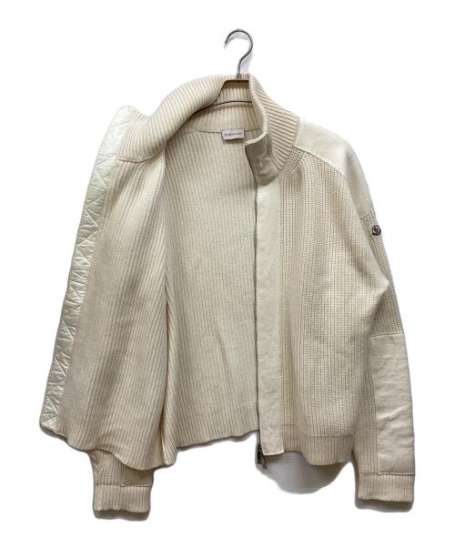 MONCLER（モンクレール）MONCLER (モンクレール) MAGLIONE TRICOT CARDIGAN アイボリー サイズ:Ｌの古着・服飾アイテム