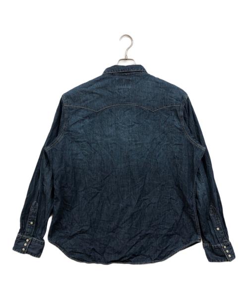 POLO RALPH LAUREN（ポロ・ラルフローレン）POLO RALPH LAUREN (ポロ・ラルフローレン) ウエスタンデニムシャツ ブルー サイズ:XLの古着・服飾アイテム