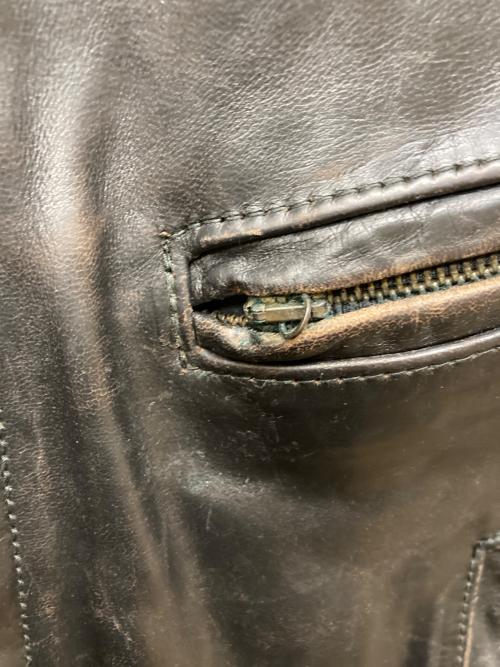 Aero LEATHER（エアロレザー）Aero LEATHER (エアロレザー) レザージャケット ブラック サイズ:34の古着・服飾アイテム