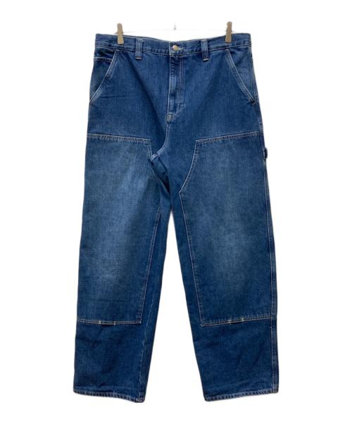 stussy（ステューシー）stussy (ステューシー) ダブルニーデニムペインターパンツ インディゴ サイズ:34の古着・服飾アイテム