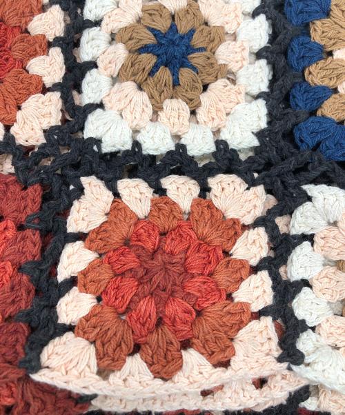 STORY mfg（ストーリーエムエフジー）story mfg (ストーリーエムエフジー) peace scarf レッドの古着・服飾アイテム