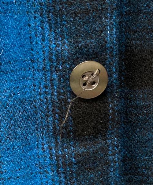 HIDE AND SEEK（ハイドアンドシーク）HIDE AND SEEK (ハイドアンドシーク) Wool Ombre Check L/S Jacket ブルー サイズ:L-HSの古着・服飾アイテム