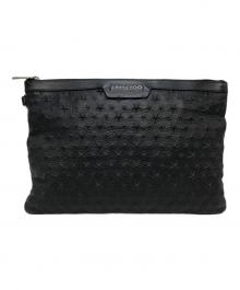 JIMMY CHOO（ジミーチュウ）の古着「スタッズクラッチバッグ」｜ブラック