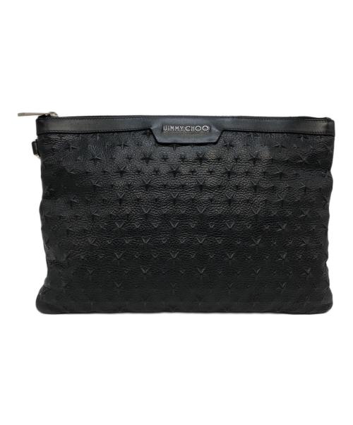 JIMMY CHOO（ジミーチュウ）JIMMY CHOO (ジミーチュウ) スタッズクラッチバッグ ブラックの古着・服飾アイテム