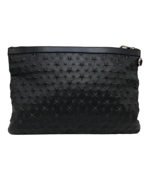 JIMMY CHOO（ジミーチュウ）JIMMY CHOO (ジミーチュウ) スタッズクラッチバッグ ブラックの古着・服飾アイテム