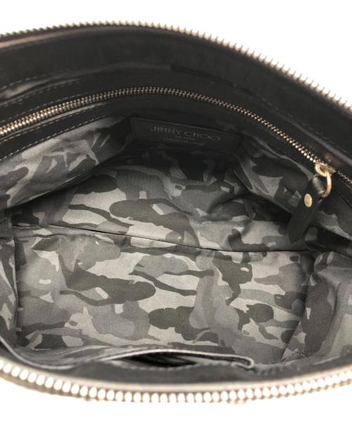 JIMMY CHOO（ジミーチュウ）JIMMY CHOO (ジミーチュウ) スタッズクラッチバッグ ブラックの古着・服飾アイテム