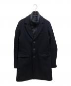 HERNOヘルノ）の古着「メンズ ライナー付き ウール メルトン 中綿コート」｜ネイビー